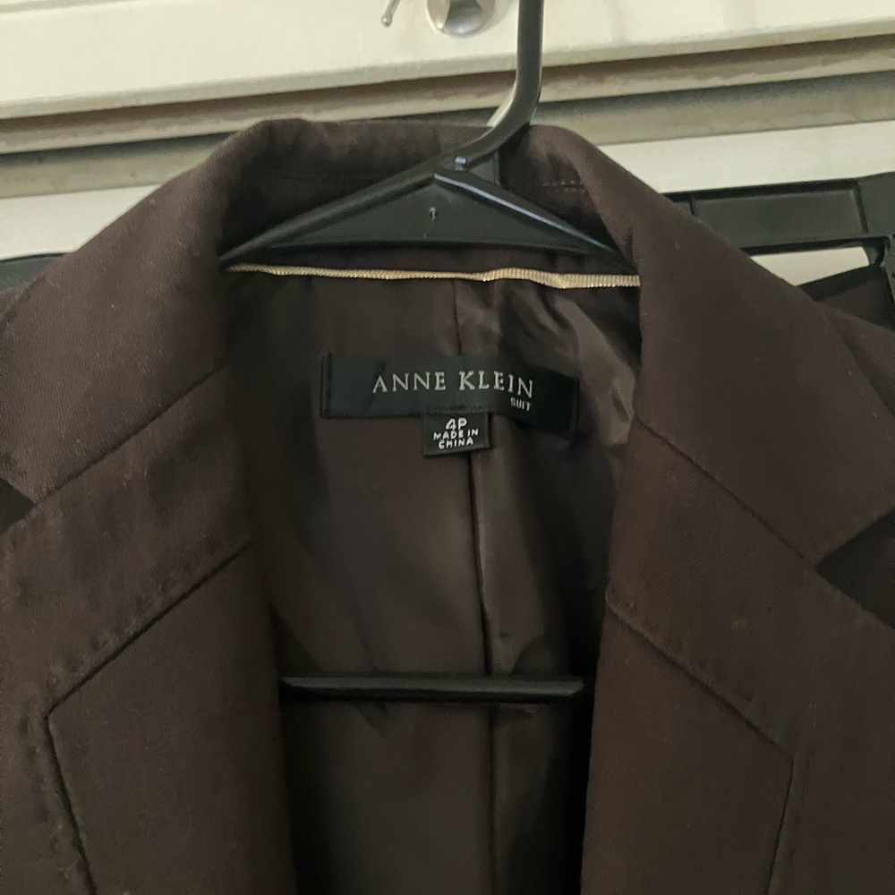 Anne Klein Dark Brown Women’s Suit Size 4P